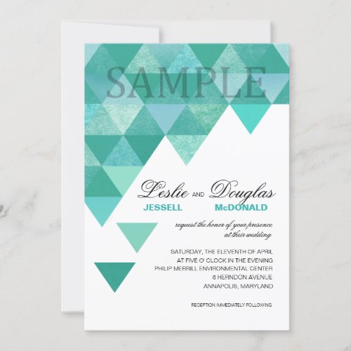 SAMPLE signature semi_gloss Geometric Triangles Invitation