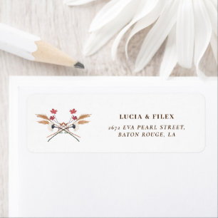 Sample Spring Cross Wildflower Return Address Label