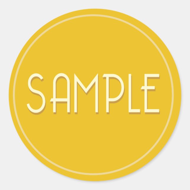 SAMPLE sticker for products (Front)