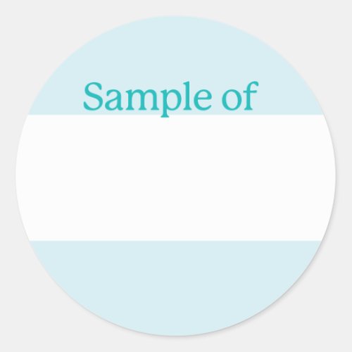 Sample Write In Classic Round Sticker