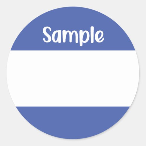 Sample Write In Classic Round Sticker