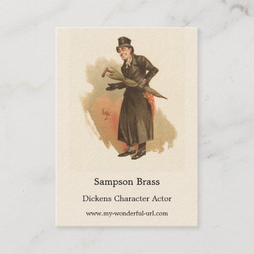 Sampson Brass Kyd Dickens The Old Curiosity Shop Business Card