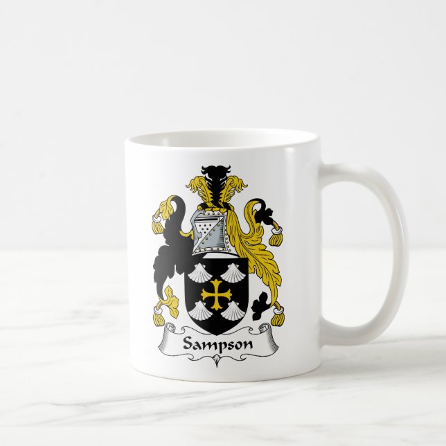 Sampson Family Crest Coffee Mug (Right)