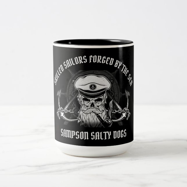 SAMPSON SALTY DOGS Two-Tone COFFEE MUG (Center)