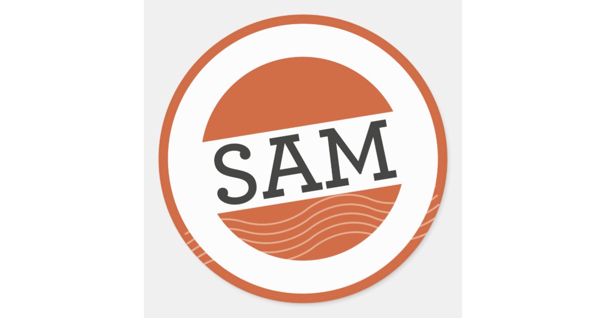 Sam's Envelope Seal Sticker | Zazzle