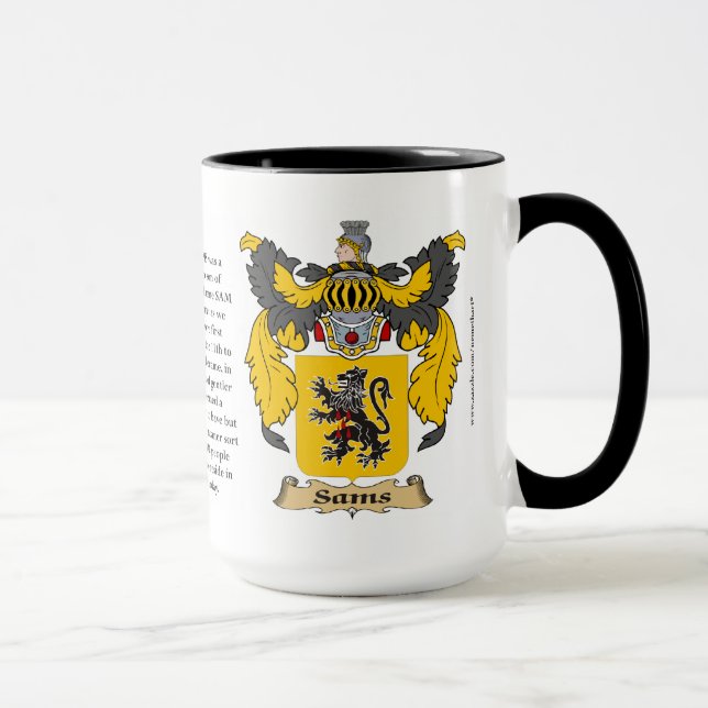 Sams Family Coat of Arms Mug (Right)