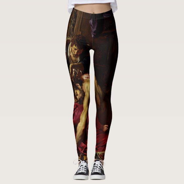 Samson and Delilah by Peter Paul Rubens Leggings (Front)