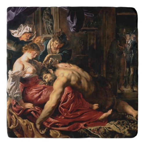 Samson and Delilah c1609 Trivet