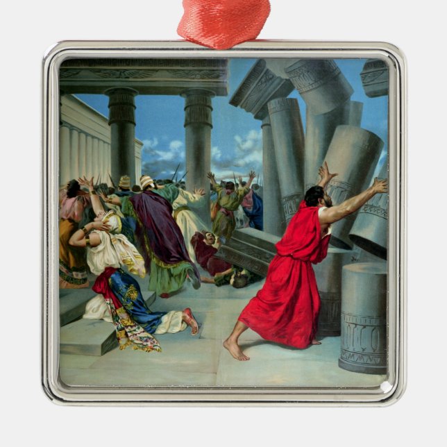Samson and Delilah Metal Ornament (Front)