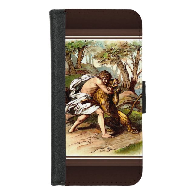 Samson And The Lion iPhone Wallet Case (Front)