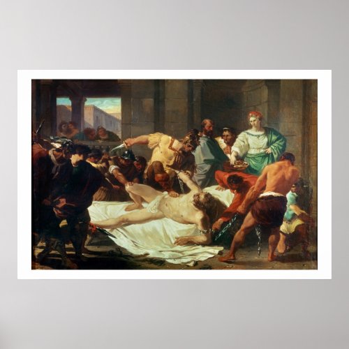 Samson betrayed by Delilah oil on canvas Poster