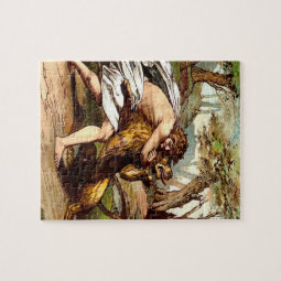 samson killing a small lion Puzzle Design | Zazzle