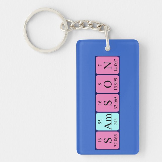 Samson periodic table name keyring (Front)