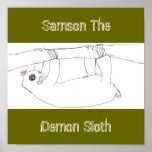 samson the demon sloth poster