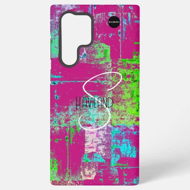 Samsung Case Pink Mix Distressed HAMbyWG (Back)