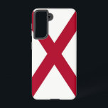 Samsung Galaxy S21 Case Flag of Alabama, U.S.A.<br><div class="desc">Add a touch of Alabamian pride to your Samsung Galaxy S21 with our exclusive phone cover featuring the flag of Alabama! Crafted with attention to detail, this phone cover celebrates Alabama's heritage and cultural identity. The design prominently displays the crimson cross of St. Andrew on a white field, symbolizing Alabama's...</div>