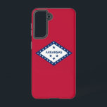 Samsung Galaxy S21 Case Flag of Arkansas, U.S.A.<br><div class="desc">Transform your Samsung Galaxy S21 into a symbol of Arkansas pride with our exclusive cover featuring the flag of Arkansas! Crafted with meticulous attention to detail, this cover proudly showcases the iconic design of the Arkansas state flag. The flag features a diamond shape with 25 white stars and three blue...</div>