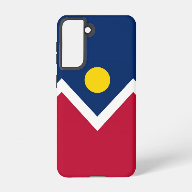 Samsung Galaxy S21 Case Flag of Denver, U.S.A. (Back)
