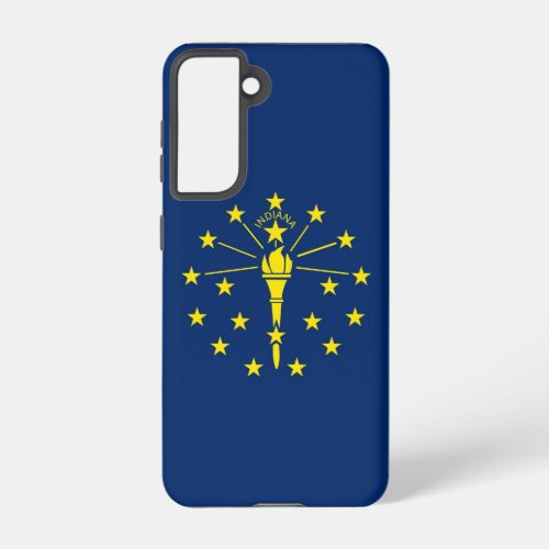 Samsung Galaxy S21 Case Flag of Indiana USA