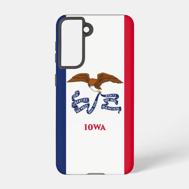 Samsung Galaxy S21 Case Flag of Iowa, U.S.A. (Back)