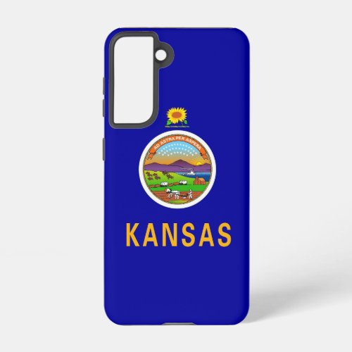 Samsung Galaxy S21 Case Flag of Kansas USA