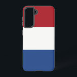 Samsung Galaxy S21 Case Flag of Netherlands<br><div class="desc">Introducing our Samsung Galaxy S21 cover featuring the flag of the Netherlands, designed to blend protection with a celebration of Dutch heritage. Crafted with meticulous attention to detail, this cover proudly displays the iconic tricolor of red, white, and blue, symbolizing the Netherlands' history, culture, and national identity. Whether you're commuting,...</div>