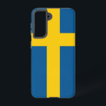 Samsung Galaxy S21 Case Flag of Sweden<br><div class="desc">Introducing our Samsung Galaxy S21 cover featuring the flag of Sweden, designed to blend protection with a celebration of Swedish heritage. Crafted with meticulous attention to detail, this cover proudly displays the iconic yellow cross on a blue background of the Swedish flag, symbolizing the nation's history, culture, and values. Whether...</div>