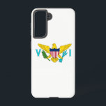 Samsung Galaxy S21 Case Flag of Virgin Islands<br><div class="desc">Enhance your Samsung Galaxy S21 with our exclusive phone cover featuring the vibrant Flag of the Virgin Islands! Crafted with meticulous attention to detail, this phone cover celebrates the rich cultural heritage and natural beauty of the Virgin Islands. The design prominently features the flag, which consists of a simplified version...</div>