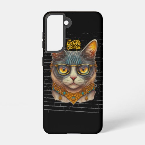 Samsung Galaxy S21 Glossy Gangster Cat Tough Case