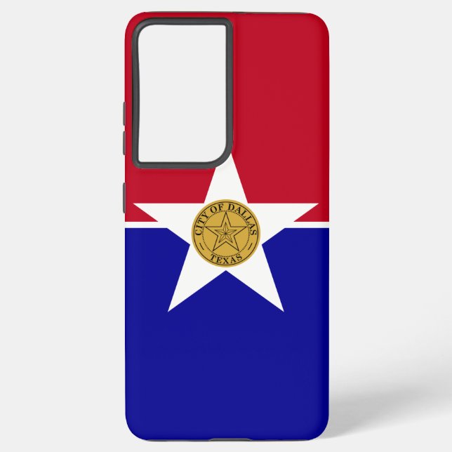 Samsung Galaxy S21 Plus Case flag of Dallas, Texas (Back)