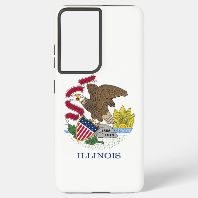 Samsung Galaxy S21 Plus Case Flag of Illinois (Back)