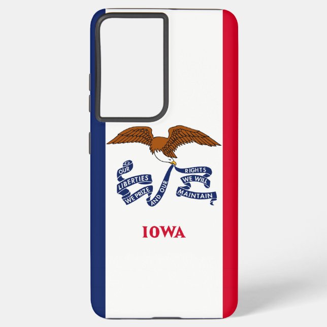 Samsung Galaxy S21 Plus Case Flag of Iowa (Back)