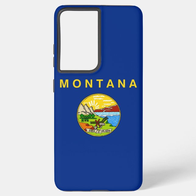 Samsung Galaxy S21 Plus Case Flag of Montana (Back)