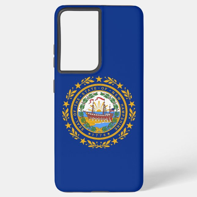 Samsung Galaxy S21 Plus Case Flag of New Hampshire (Back)