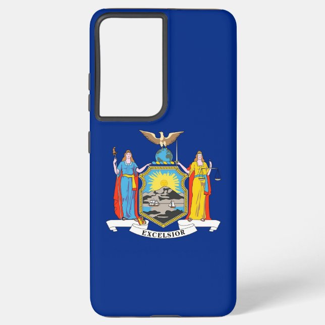 Samsung Galaxy S21 Plus Case Flag of New York (Back)
