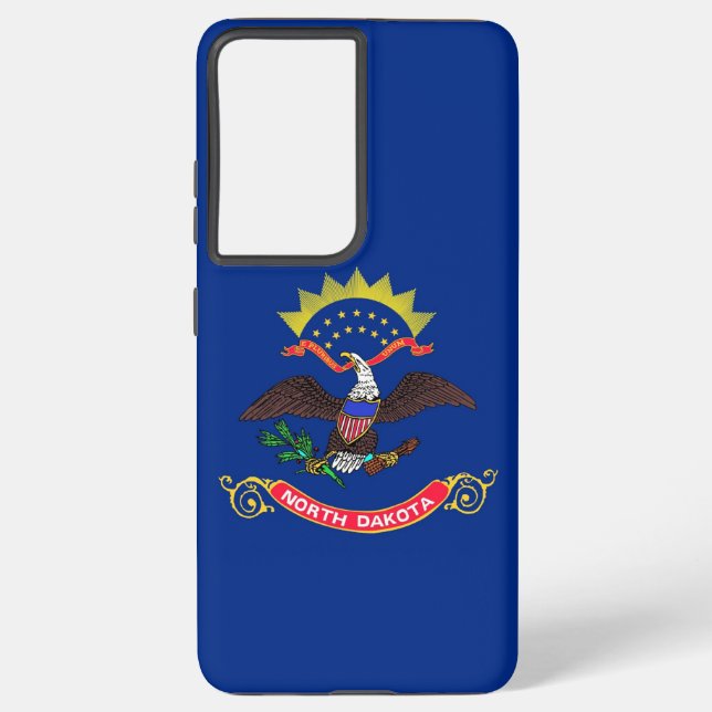 Samsung Galaxy S21 Plus Case Flag of North Dakota (Back)