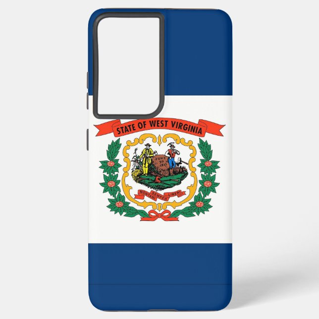 Samsung Galaxy S21 Plus Case flag of West Virginia (Back)