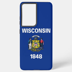 Samsung Galaxy S21 Plus Case flag of Wisconsin