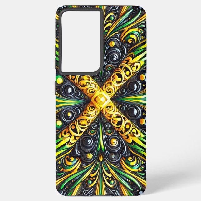 Samsung Galaxy S21 Plus Case Jamaican Colors (Back)