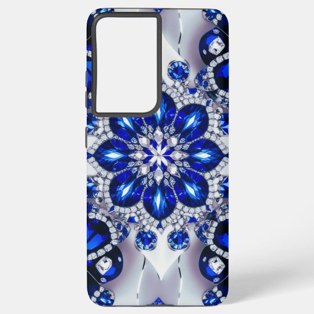 Samsung Galaxy S21 Ultra Case Blue White Colors (Back)
