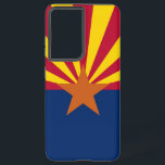 Samsung Galaxy S21 Ultra Case Flag of Arizona, U.S<br><div class="desc">Transform your Samsung Galaxy S21 Ultra into a symbol of Arizona pride with our exclusive cover featuring the flag of Arizona! Crafted with meticulous attention to detail, this cover proudly showcases the iconic design of the Arizona state flag. The flag features 13 alternating red and yellow rays on the top...</div>
