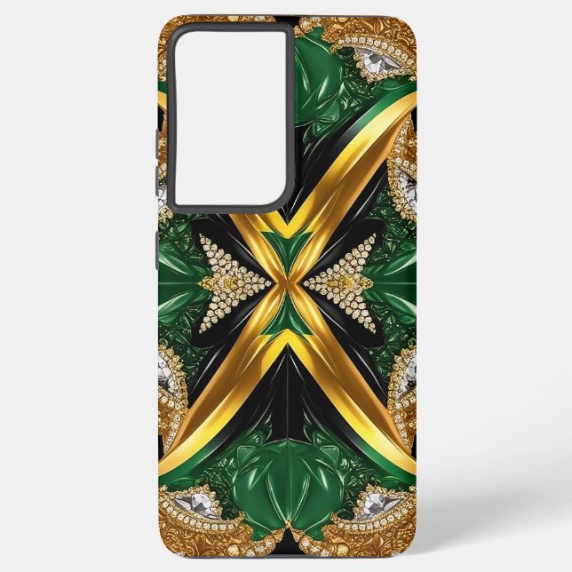 Samsung Galaxy S21 Ultra Case Jamaican Colors (Back)