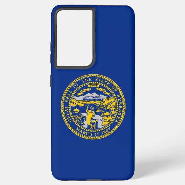 Samsung Galaxy S21 Ultra Case Nebraska flag (Back)
