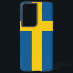 Samsung Galaxy S21 Ultra Case Sweden flag<br><div class="desc">Introducing our Samsung Galaxy S21 Ultra cover featuring the flag of Sweden, designed to blend protection with a celebration of Swedish heritage! Crafted with meticulous attention to detail, this cover proudly displays the iconic yellow cross on a blue background of the Swedish flag, symbolizing the nation's history, culture, and values....</div>