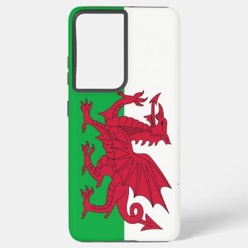 Samsung Galaxy S21 Ultra Case With Flag Of Wales by AllFlags at Zazzle