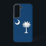 Samsung Galaxy S22 Case Flag of South Carolina<br><div class="desc">Transform your Samsung Galaxy S22 into a symbol of South Carolina pride with our exclusive phone cover featuring the flag of South Carolina! Crafted with meticulous attention to detail, this phone cover celebrates South Carolina's rich heritage and cultural pride. The design prominently features the state flag, which includes a white...</div>