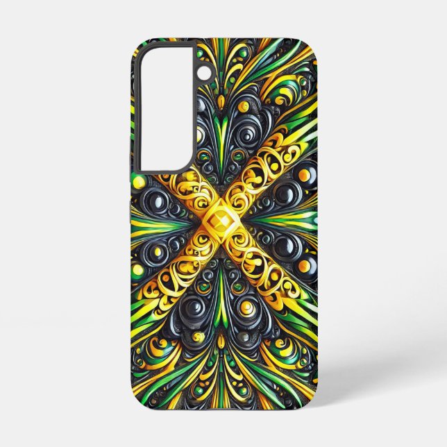 Samsung Galaxy S22 Case with Jamaican Colors (Back)