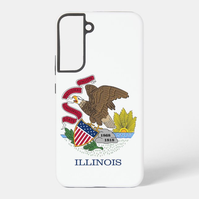 Samsung Galaxy S22 Plus Case Flag of Illinois (Back)