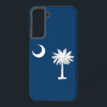 Samsung Galaxy S22 Plus Case Flag South Carolina<br><div class="desc">Enhance your Samsung Galaxy S22 Plus with our exclusive phone cover featuring the flag of South Carolina! Crafted with meticulous attention to detail, this phone cover celebrates South Carolina's rich heritage and cultural pride. The design prominently features the state flag, which includes a white crescent moon and a palmetto tree...</div>
