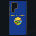 Samsung Galaxy S22 Ultra Case Montana flag<br><div class="desc">Transform your Samsung Galaxy S22 Ultra into a celebration of Montana's pride with our exclusive phone cover featuring the state flag! Crafted with meticulous attention to detail, this cover proudly showcases the distinctive elements of the Montana flag. It features a deep blue field with the state seal in the center....</div>